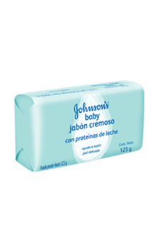 JOHNSON’S® baby jabón cremoso en barra con proteínas de leche